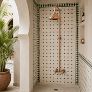 Unlacquered Copper Outdoor Shower – Handmade Showerhead