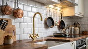 Unlacquered Brass Bar Faucet – Cross Handles, Single Hole