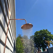 Copper & Brass Outdoor Rain Shower – Wall-Mounted System