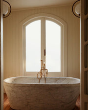 Unlacquered Brass Freestanding Tub Faucet – Clawfoot Style