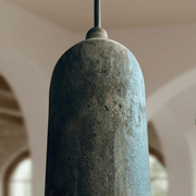 Verdigris Copper Cylinder Pendant – Long Kitchen Light
