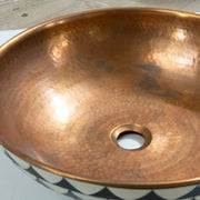 Copper & Wood Bathroom Vessel Sink