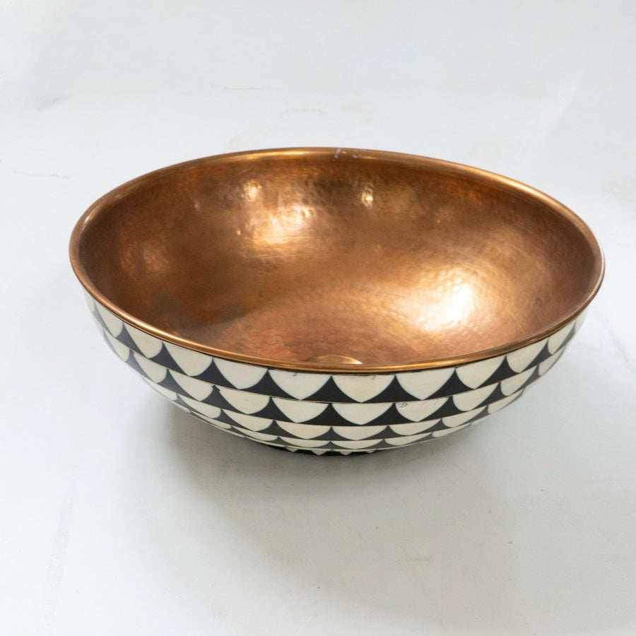 Copper & Wood Bathroom Vessel Sink