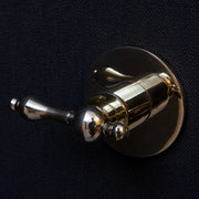 Wall-Mounted Unlacquered Brass Faucet – Lever Handles