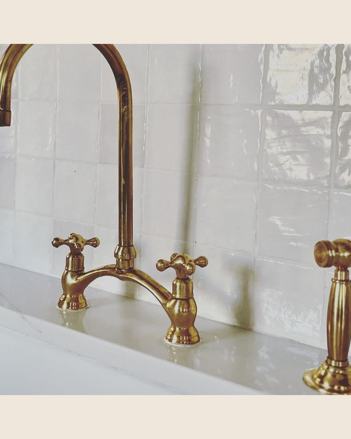Victorian faucet cross handle detail