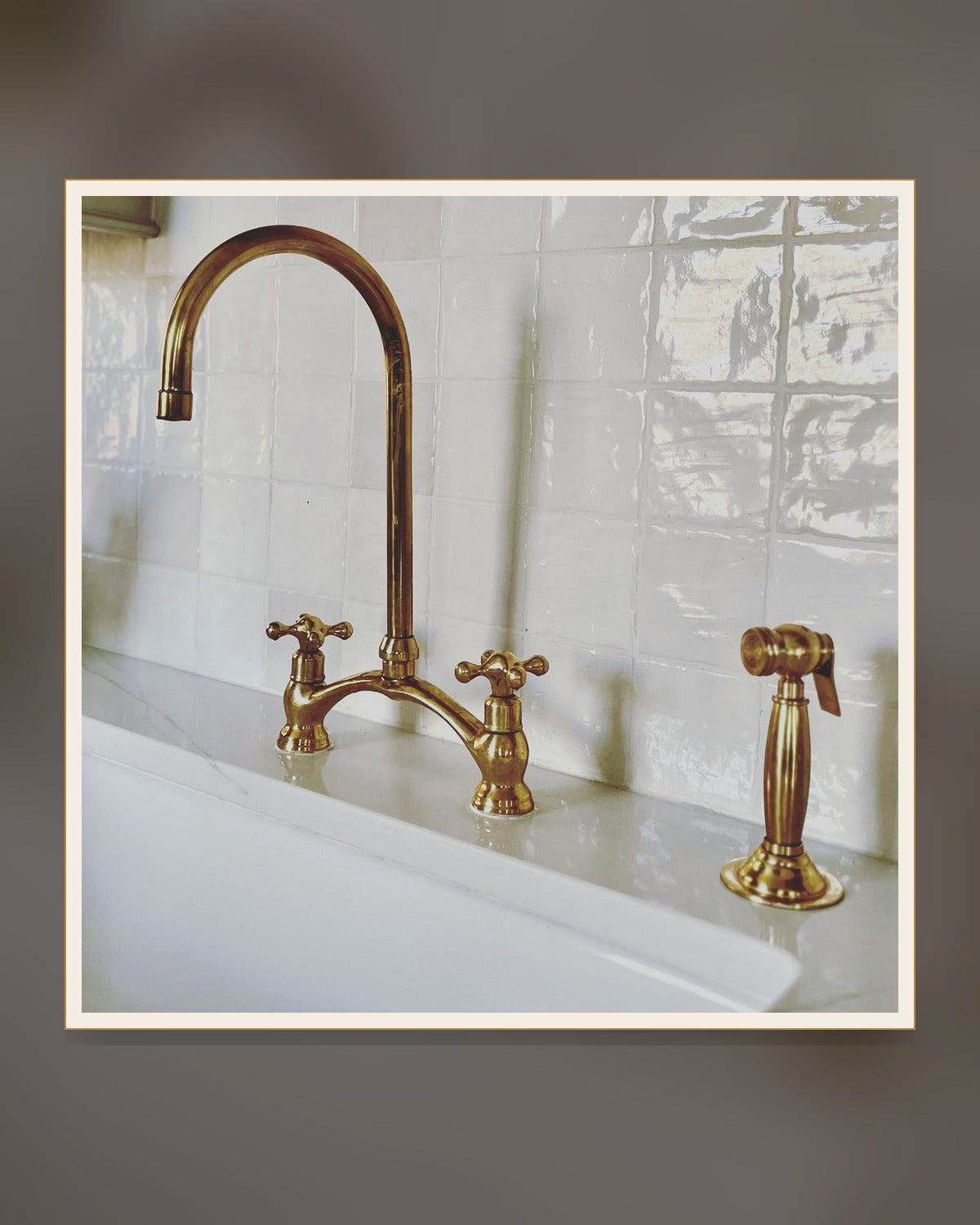 Victorian bridge faucet editorial view