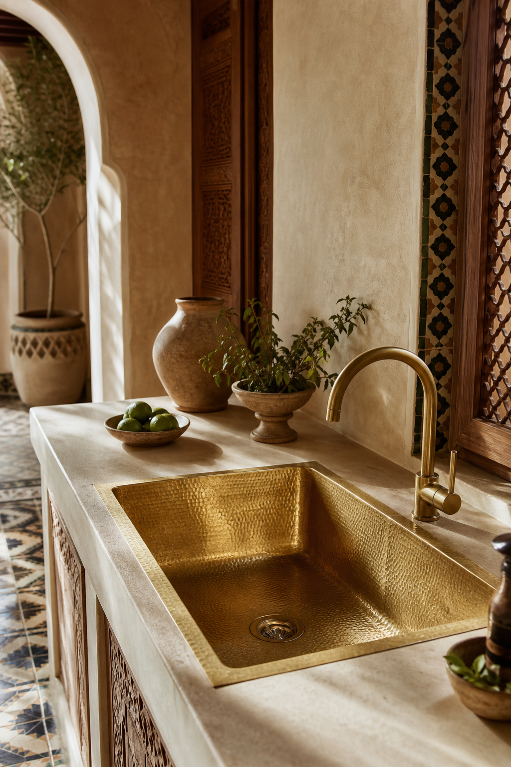 Kitchen Sinks ? handcrafted brass collection in Marrakech