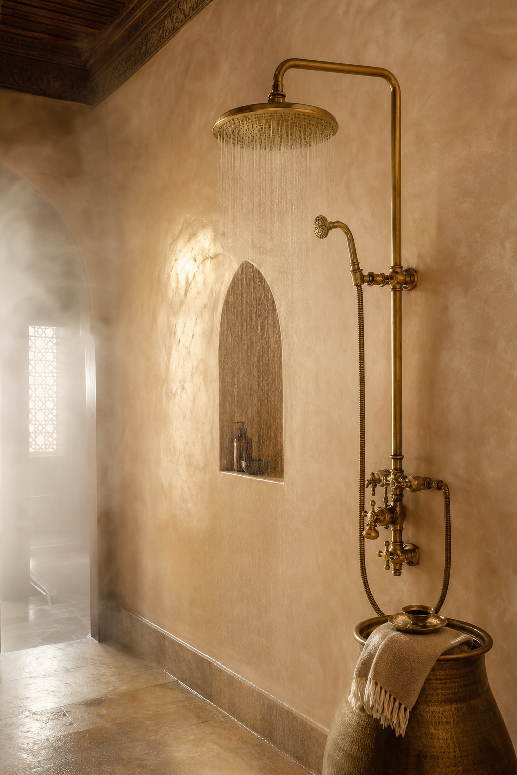 Shower Systems ? handcrafted brass collection in Marrakech
